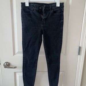 American eagle black skinny jeans, size 8 short